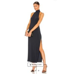 Norma Kamali Black Halter Gown